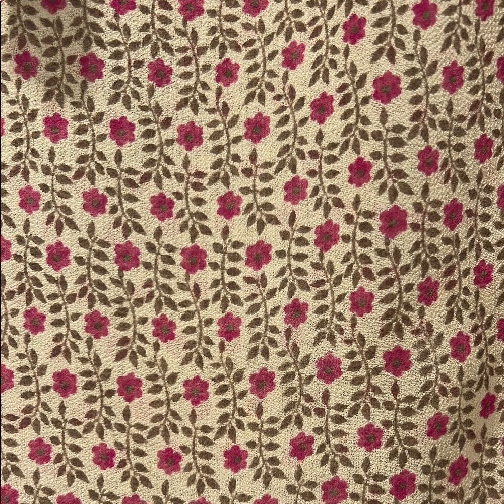 Misa Los Angeles Pink and Cream Floral Blouse, Size Large - Picture 6 of 12